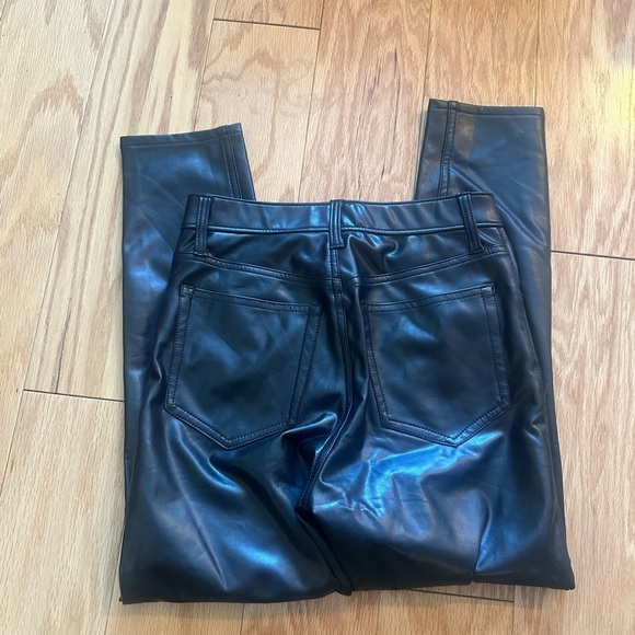 Abercrombie The Skinny High rise Leather Pants Size 26 - Picture 5 of 5